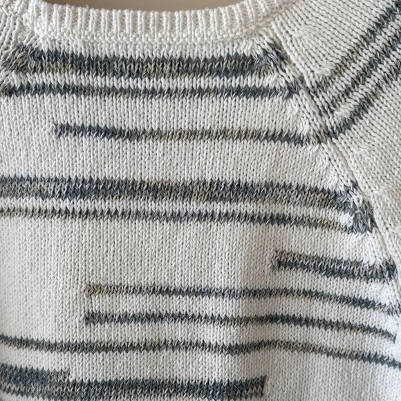 J. Jill Striped Women's Sweater - White and Gray - Picture 8 of 11
